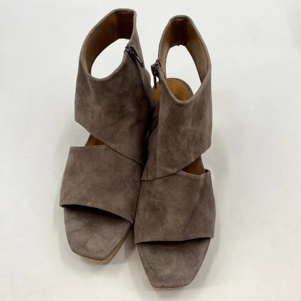 Coclico 41 marcy Suede Peep Toe Platform Wedges